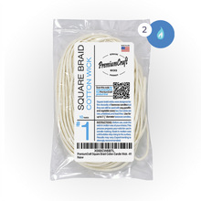 Load image into Gallery viewer, PremiumCraft Square Braid Cotton Candle Wick #1