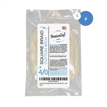 Load image into Gallery viewer, PremiumCraft Square Braid Cotton Candle Wick #4/0