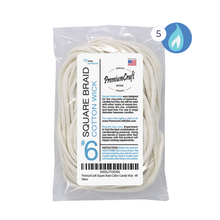 Load image into Gallery viewer, PremiumCraft Square Braid Cotton Candle Wick #6