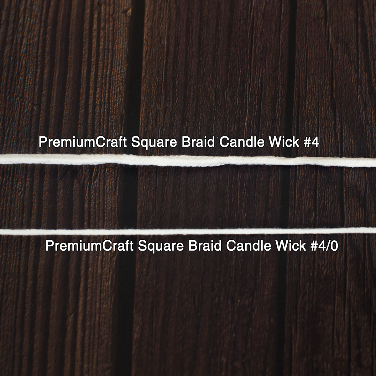 PremiumCraft Square Braid Cotton Candle Wick #4