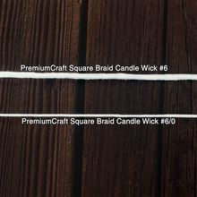 Load image into Gallery viewer, PremiumCraft Square Braid Cotton Candle Wick #6/0