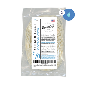 PremiumCraft Square Braid Cotton Candle Wick #1/0
