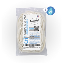 Load image into Gallery viewer, PremiumCraft Square Braid Cotton Candle Wick #5
