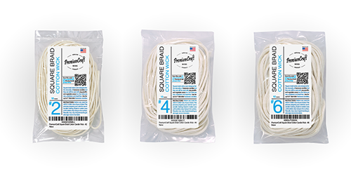 PremiumCraft - Candle Supplies, Square Braid Wicks, Menthol Crystals