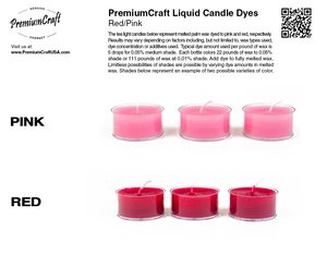 PremiumCraft Liquid Candle Dye Concentrate Red/Pink