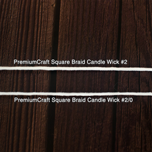 Load image into Gallery viewer, PremiumCraft Square Braid Cotton Candle Wick #2/0
