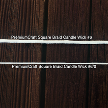 Load image into Gallery viewer, PremiumCraft Square Braid Cotton Candle Wick #6/0
