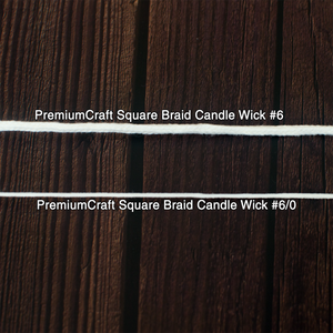 PremiumCraft Square Braid Cotton Candle Wick #6/0